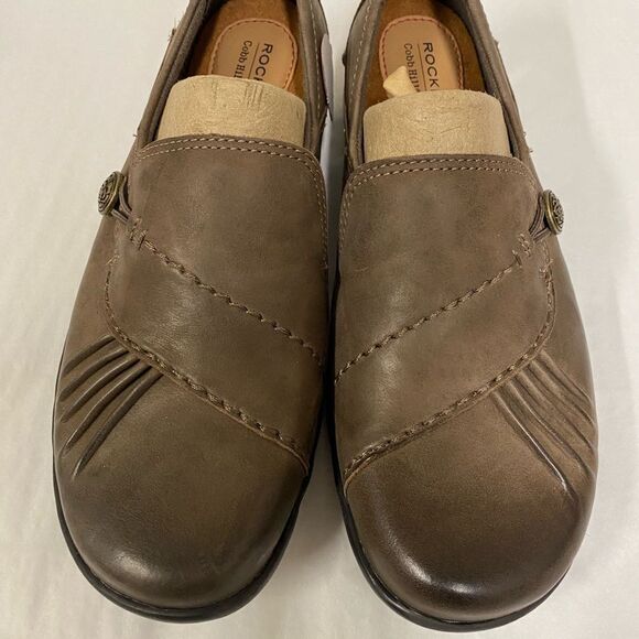 NEW Rockport Cobb Hill "Paulette" Slip-on Leather Flats Loafers 6 6W - Picture 8 of 9